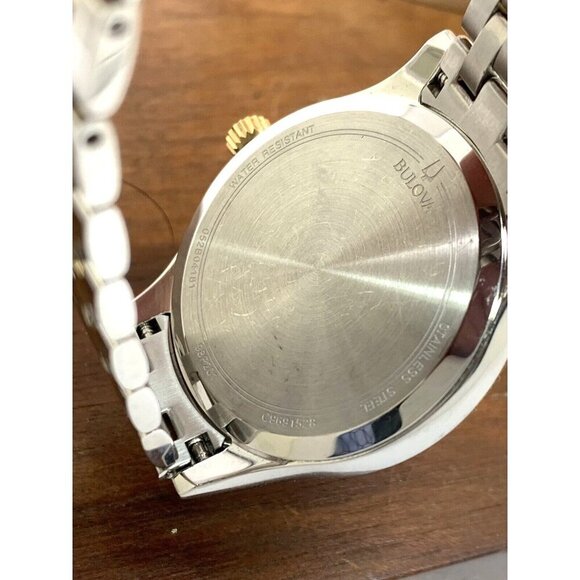 Bulova Women's Watch 98P201 Quartz Diamond Mother of Pearl Dial Two Tone… - Picture 6 of 13